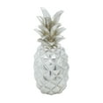 thumbnail image 6 of 6" x 14" Silver Polystone Pineapple Fruit Sculpture, by DecMode, 6 of 8