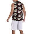 thumbnail image 2 of Xecao PUG print basketball shirt for both men and women, a unisex basketball jersey perfect for theme parties-Small, 2 of 6