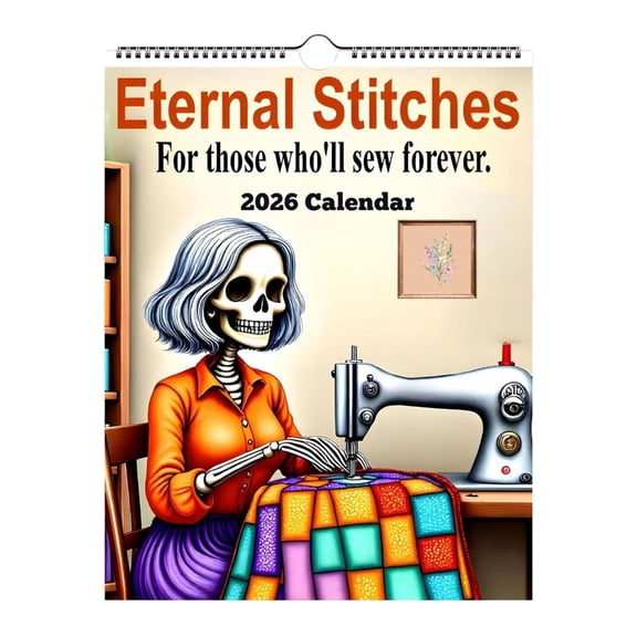 2026 Cartoon Art Wall Calendar with Thick Paper Sheets Colorful Colors Easy To Read Dates Creative Illustration Calendar