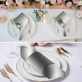 thumbnail image 2 of Dark Grey White Cloth Napkins, Farmhouse Ombre Color Modern Simple Washable and Reusable Dinner Napkins Set of 6, Table Napkin for Kitchen Party Birthday Wedding Hotel Housewarming 20"x20", 2 of 8