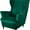 Dark Green, variant on TOPCHANCES Wingback Armchair Slipcovers, Stretch Velvet Wing Chair Cover (Coffee)