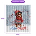 thumbnail image 5 of Hello Winter Rottweiler Smiling in Red Scarf Hat Welcome Christmas Shower Curtain Rottie Dog Lover Gifts Idea Waterproof Bathroom Bathtub Curtain - 00017, 5 of 5