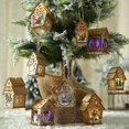 thumbnail image 4 of Adornos navideños LIUXGMXG Cabaña de troncos con Papá Noel, 4 of 5