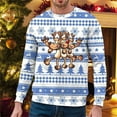 thumbnail image 2 of toraway Chandails à Capuchon pour Hommes Fermeture Éclair devant Tendance Décontractée Automne et Hiver Chandail Imprimé de Noël Col Rond Chandail à Capuchon TTG, 2 of 4