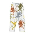 thumbnail image 5 of Kll Womens Cartoon Monkey Print Pajama Pants Soft Pajama Bottoms For Women Cozy Lounge Pants, 5 of 9