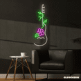 thumbnail image 2 of Glowneon Guitar Flower Neon Sign, Guitar Wall Decor, Music Room Decor, 2 of 4