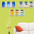 thumbnail image 3 of Gwong Decoración hogareña 3 unids / set Ventana de avión Vinilo tridimensional Auto adhesivo Vista Vista Vista Paisaje Decoración de pared Avión Pegatinas de pared para el hogar Gwong 21075078, 3 of 6