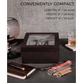 thumbnail image 2 of TAWBURY Wood Luxury Watch Box Organizer for Men 6 Watch Glass LID Display Case, 2 of 9