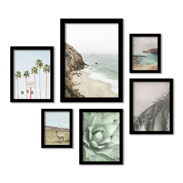 Americanflat California Coast By Sisi And Seb 6 Piece Framed Gallery Wall Art Set Com - California Wall Art Set