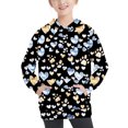 thumbnail image 4 of Oversized Sweatshirt for Girls Size 10/12 Floral Plaid Hoodies with Pocket Tween Girl Long Sleeve Fall Tops 4-13T, Light Blue, 13 Years, 4 of 4