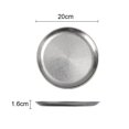 thumbnail image 2 of 20cm Platos de acero inoxidable, juego de 2 platos de cena de Metal, plato para aperitivos, plato para acampar, plato para nueces, plato para dulces, irrompible, 2 of 5