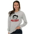 thumbnail image 3 of Vintage Betty Boop Hashtag Sassy Women's Long Sleeve T Shirt Brisco Brands S, 3 of 6