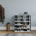 thumbnail image 2 of Ada Home Decor Furniture 5 Tier 20 Pair Anthracite White Geneva Modern Shoe Rack, 2 of 4