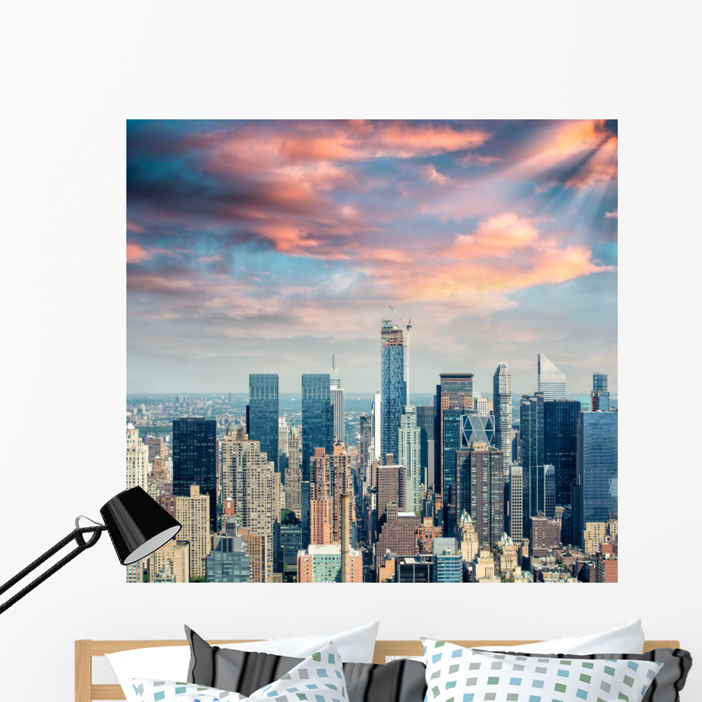 Stunning Skyline New York Wall Mural by Wallmonkeys Peel and Stick ...