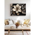 thumbnail image 4 of Gold Black Flower Wall Art for Living Room,Canvas Picture Wall Decor for Bathroom Bedroom,Blossoming Botanical Prints Leaf Painting Artwork for Office Kitchen Hallway Dining Room Home Decor 12"x16", 4 of 8