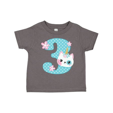 

Inktastic Unicorn Kitty 3rd Birthday Gift Toddler Toddler Girl T-Shirt