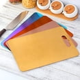 thumbnail image 5 of Baikai Kitchen Cutting Board, Stainless Steel Gold Durable Chopping Board, Butcher Block Board with Easy Grip Handle for Meat, Fruit, Vegatable, Cheese (14 x 10 inch), 5 of 5