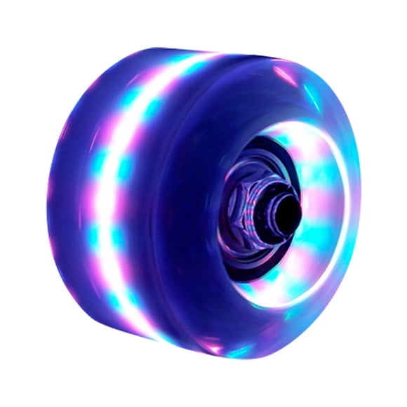 Partheme Novelty Toys 1 Counts Luminous Light Up Quad Roller Skate Wheels with BankRoll Bearings Installed Multicolor