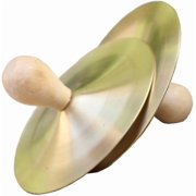 RVKXHD Mini Fine Polished Brass Finger Cymbals for Rhythm Band with Attached Knobs, Hand Cymbals Small Marching Cymbal Copper Metal Zills Percussion Instrument Adults, Party