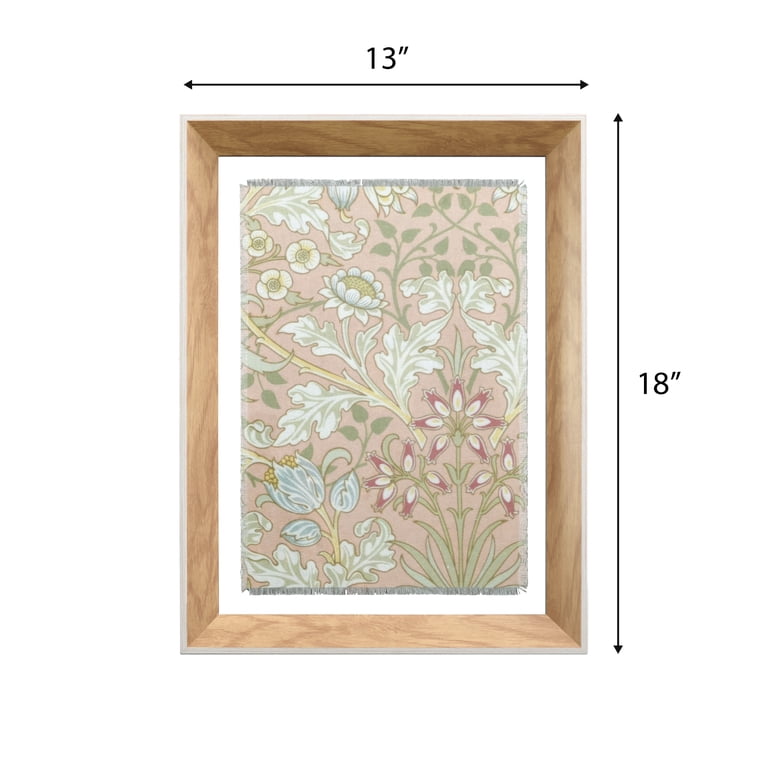 Beautiful by Drew Barrymore Vintage Floral Framed Linen Art photo 3