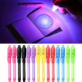 thumbnail image 3 of 10pcs, Creative Magic Light Pen Invisible Ink Pen Glow In The Dark Pen Light Gifts Markers, Stationery, Writing Pens, Colored Markers, 3 of 5