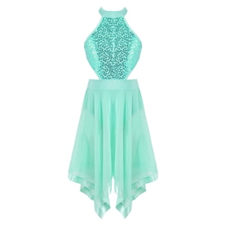 Tutu Da Ballo Per Bambina Con Gonna Alta-bassa In Chiffon E Paillettes Nuovo Con Etichette