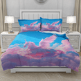 thumbnail image 2 of TeasBank 3D Printed Fantasy Unicorn Full Duvet Cover Set Flying Unicorn Comforter Cover Romantic Room Decor Pink and Blue Bedding 1 Quilt Cover with 2 Pillow Cases(No Comforter), 2 of 4