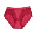 thumbnail image 2 of Sunvit-Panties Juniors High Waist Lace Panties - Wine, Size S - Soft Nylon Spandex, Wide Waistband, Comfortable Underwear for Daily & Special Moments, 2 of 9