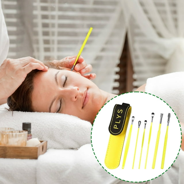 Ear Wax Cleaning Tool Kit - Portable Ear Wax Cleaning Kit, Stainless Steel Ear Wax, Good To Use Ear Wax Removal Kit (Includes 6 Ear Pickers