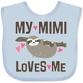 thumbnail image 3 of Inktastic My Mimi Loves Me Sloth Girls Baby Bib, 3 of 4