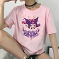 thumbnail image 2 of Gothic Kuromi Top Tee Cartoon T Shirt Sanrio Kuromi Women Manga T-shirt Y2k Graphic Tshirt Streetwear Top Tees Female Grunge, 2 of 10