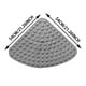 thumbnail image 3 of Alfombrilla de ducha para esquina Alfombrilla de ducha de PVC Alfombrilla de baño de cuarto de círculo con ventosas y agujeros Alfombrilla de ducha grande 54 x 54 cm para ducha triangular o bañera, 3 of 7