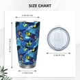 thumbnail image 4 of Rateoe Hawaiian Style Printed Car Guy Gifts for Men Women Tumbler - 20oz/590ml Double Wall Vacuum Insulated Stainless Steel Travel Tumbler Cups with Lid & Straw-Straw Three-piece Set, 4 of 8