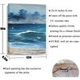 thumbnail image 6 of Beach Pictures Wall Art Ocean Pictures for Wall Art Bathroom Decor Wall Art Beach Art Wall Decor 12 x 16 Ocean Wall Art Seascape Paintings on Canvas Wall Art Blue Ocean Sea, 6 of 6