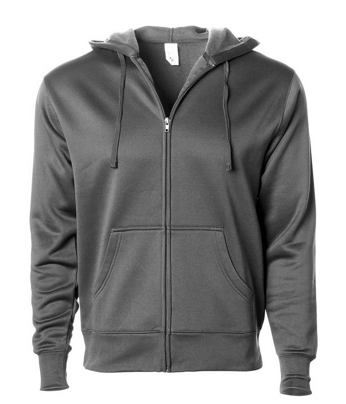 EXP444PZ Poly-Tech Hooded Full-Zip Sweatshirt Independent Trading Co