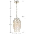 thumbnail image 6 of Crystorama Brielle 1 Light Antique Silver Mini Chandelier - 7'' W x 14.5'' H, 6 of 9