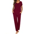 thumbnail image 2 of Women's Maternity Nursing Pajamas Short Sleeve Nursing Pjs Sleepwear Set, 2 of 7