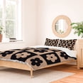 thumbnail image 2 of Society6 MariaMariaCreative Bloom Check Tan Duvet Cover Polyester Queen- 88" X 88", 2 of 3