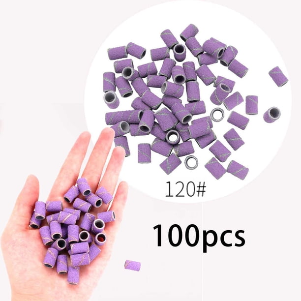 Bandas de lijado Eliminación profesional de esmalte de uñas en gel para 120 Morado Colcomx Bandas de lijado