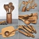 thumbnail image 3 of Cucharas de madera para cocinar, juego de 10 utensilios de cocina de madera de teca natural, espátulas de madera para cocinar (10), 3 of 5