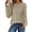 #Khaki, variant on Women's Crew Neck Raglan Long Sleeve T Shirt, Solid Loose Casual Basic Layering Top,L,Women's Plus Size