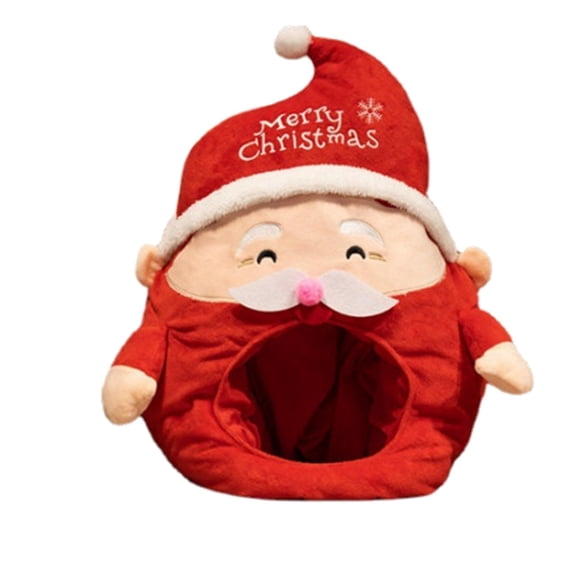 Divertido sombrero de Papá Noel de Navidad lavable a mano regalo interesante forro cómodo accesorios suministros para fiestas Cosplay juego de rol Hugo Sombrero de Santa