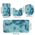 thumbnail image 3 of Dpityserensio Mixed Colors Bath Mats 4 Set Bathroom Rugs 4 Pcs Toilet Mats Universal Soft Comfortable Water Absorption Non-Slip Thick Machine Washable Easy Dry Dark Color Blue-AM1 4PC, 3 of 7