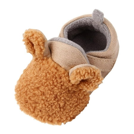 

Winter Baby Warm Walkers Soft Shoes Prewalker - Brown 3-6Months