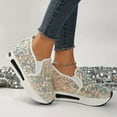 thumbnail image 7 of Mostsola Loafers for Women Sequin Fashion Womens Sneakers Platform Slip on Shoes Wedges Heels, 7 of 7