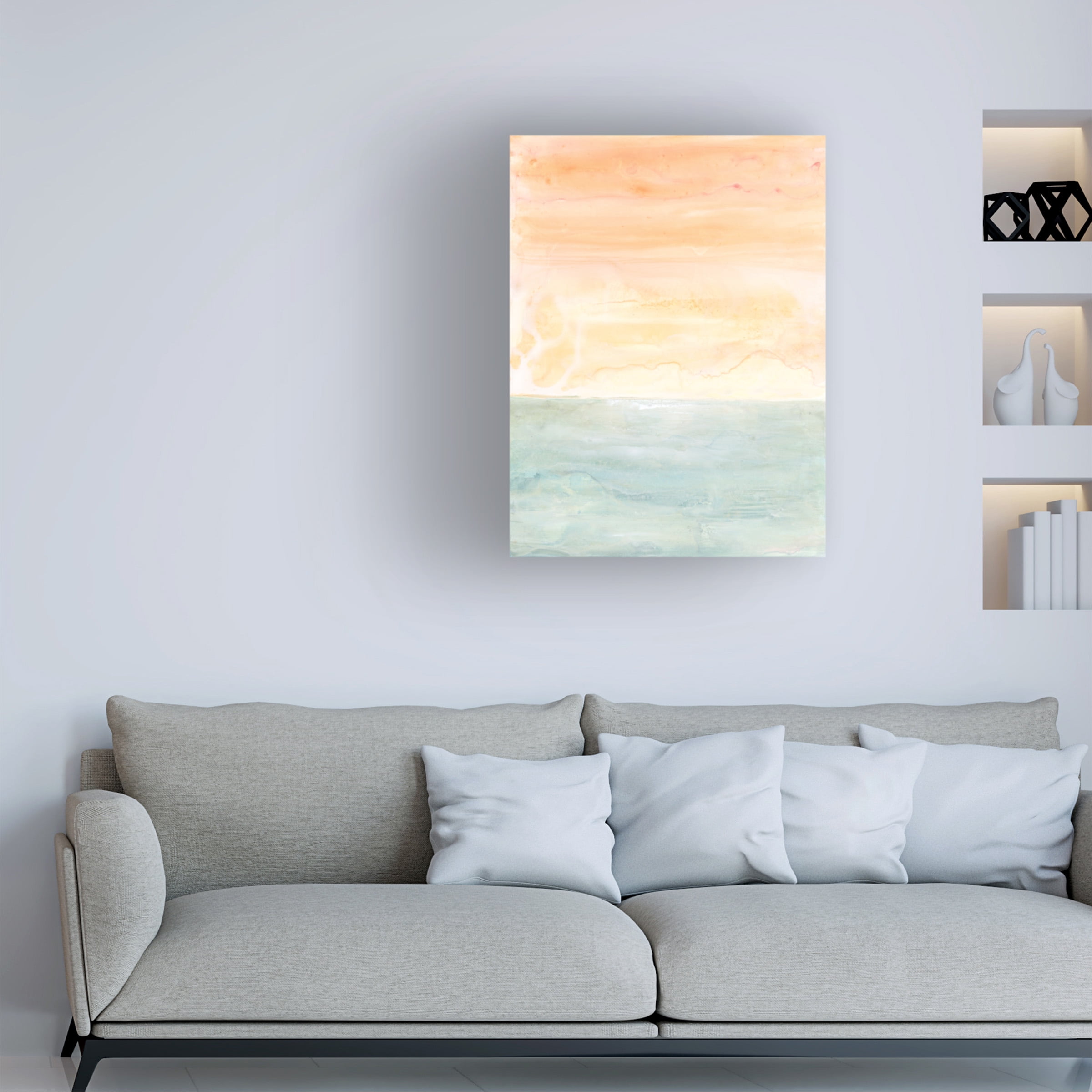 Renee W Stramel 'Sunny Horizon I' Canvas Art