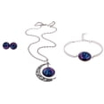 thumbnail image 1 of Moon Glass Cabochon Colgante Collar Pendientes Zulema Conjuntos de la joyería, 1 of 8