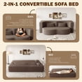 thumbnail image 5 of 78" Folding Floor Sofa Couch Bed,Convertible Folding Sofa Bed, Full Size Love Seat Sleeper Bed Floor Sofa Bed with 2 Pillows for Living Room Apartment Office, 5 of 13