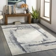 thumbnail image 4 of Mark&Day Area Rugs, 9x12 Polen Modern Medium Gray Marble Area Rug, Grey Black White Carpet for Living Room, Bedroom or Kitchen (8'10" x 11'9"), 4 of 8