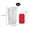thumbnail image 4 of ziyahi Drinking Flask Bags Drinking Flask Bags with Funnel Portable Reusable Liquor Bags Transparent, 4 of 9